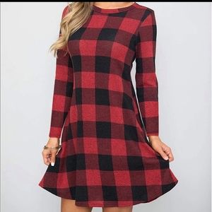 MIROL Women's Long Sleeve Plaid Color Block Casual Swing Loose Fit Tunic…